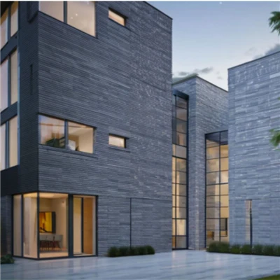 Leichte und nachhaltige Vorhangfassade: Oman Linear Stone